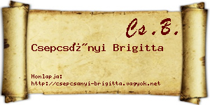 Csepcsányi Brigitta névjegykártya